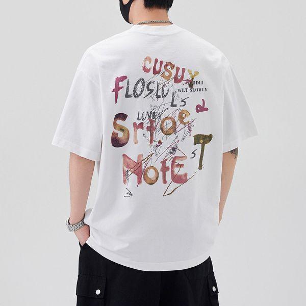 煋晨重磅刺繡印花潮流短袖 - 3配色（限時特賣 - 5折） 幕峰MuFeng,男裝特賣,5折優惠,快閃活動,限時出清,網路購物,男裝品牌,超值優惠,時尚穿搭,2026特賣