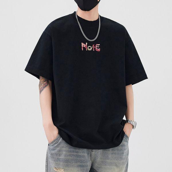 煋晨重磅刺繡印花潮流短袖 - 3配色（限時特賣 - 5折） 幕峰MuFeng,男裝特賣,5折優惠,快閃活動,限時出清,網路購物,男裝品牌,超值優惠,時尚穿搭,2026特賣