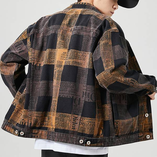 復古撞色牛仔外套 - 1配色（限時特賣 - 5折） 幕峰MuFeng,男裝特賣,5折優惠,快閃活動,限時出清,網路購物,男裝品牌,超值優惠,時尚穿搭,2025特賣