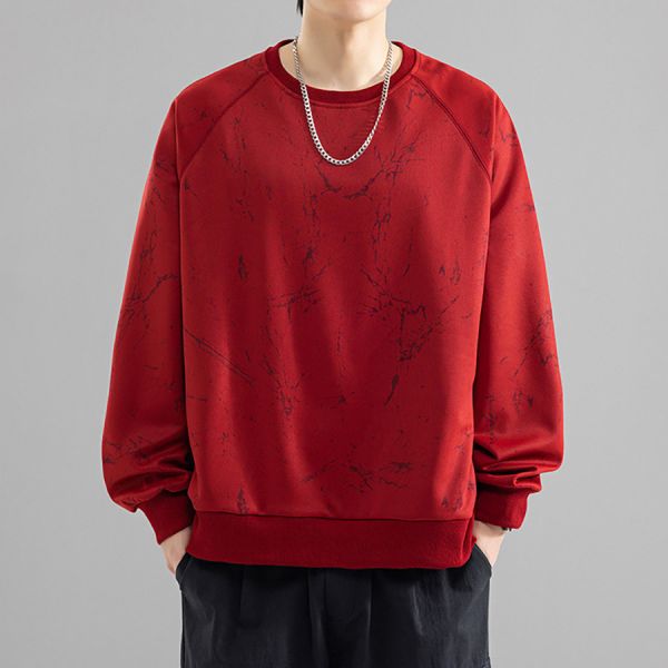 幻燒個性紮染潮流長袖 - 3配色 幕峰MuFeng,圓領長袖衛衣,扎染燒花上衣,潮流男裝,寬鬆版型上衣,大尺碼男裝,個性設計衛衣,秋冬長袖穿搭,街頭風上衣,百搭潮流單品