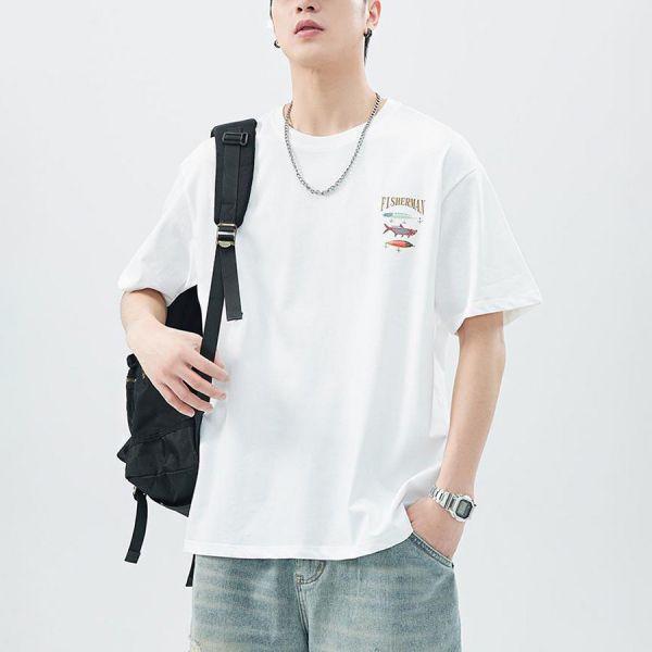 釣悠印花休閒短袖 - 2配色（限時特賣 - 5折） 幕峰MuFeng,男裝特賣,5折優惠,快閃活動,限時出清,網路購物,男裝品牌,超值優惠,時尚穿搭,2026特賣