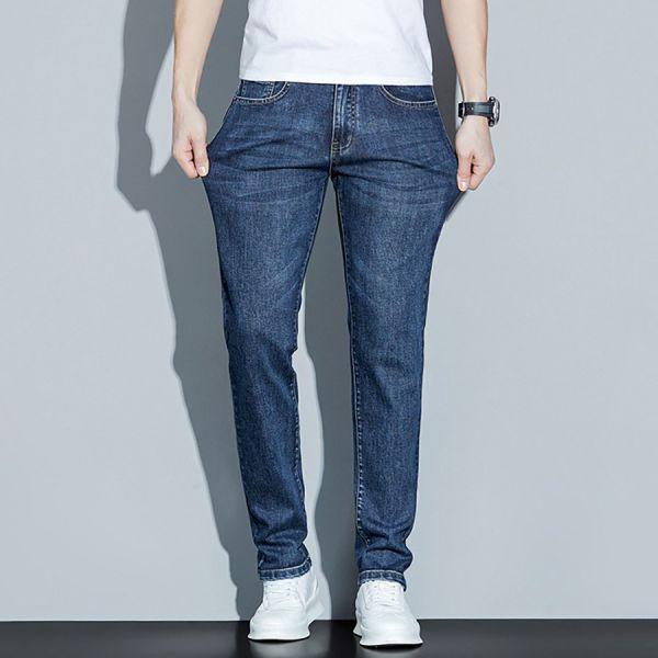 霧靛彈力休閒小直筒牛仔長褲 - 2配色（限時特賣 - 5折） 幕峰MuFeng,男裝特賣,5折優惠,快閃活動,限時出清,網路購物,男裝品牌,超值優惠,時尚穿搭,2026特賣