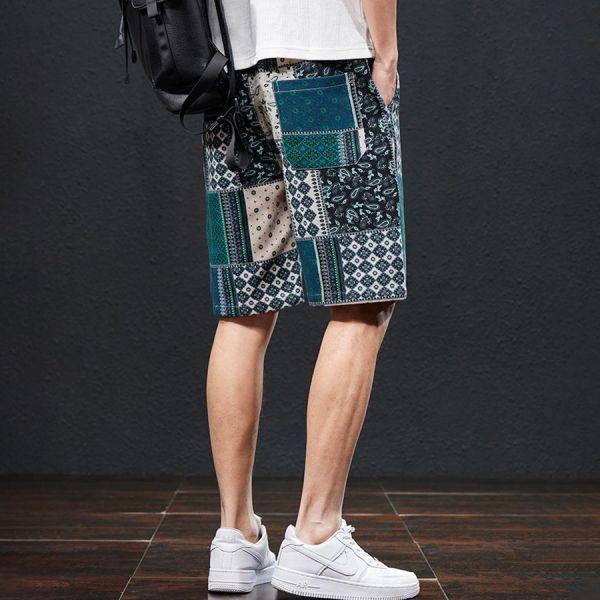 拚典復古棉麻休閒短褲 - 3配色（限時特賣 - 5折） 幕峰MuFeng,男裝特賣,5折優惠,快閃活動,限時出清,網路購物,男裝品牌,超值優惠,時尚穿搭,2026特賣