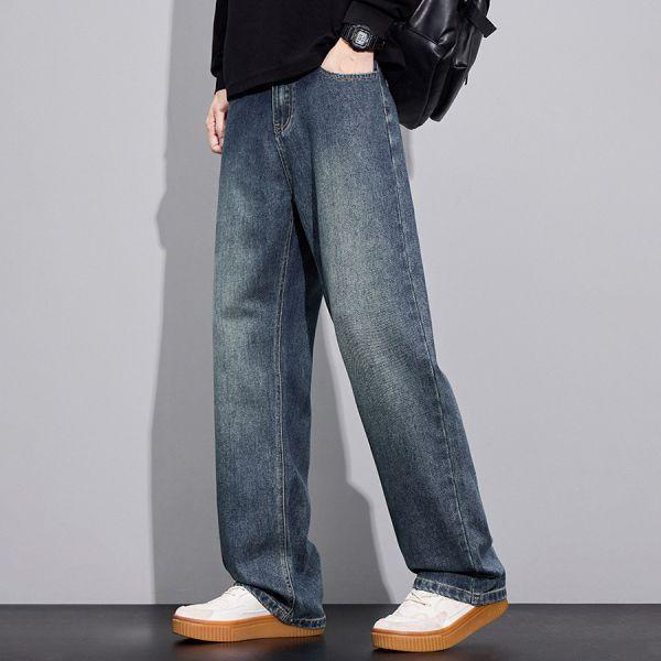 本著寬鬆直筒休閒牛仔長褲 - 3配色（限時特賣 - 5折） 幕峰MuFeng,男裝特賣,5折優惠,快閃活動,限時出清,網路購物,男裝品牌,超值優惠,時尚穿搭,2026特賣