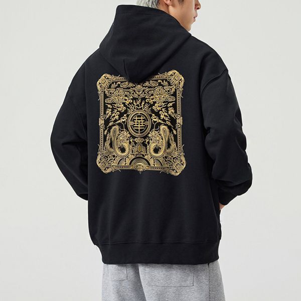 華麗重工刺繡潮流外套 - 2配色 幕峰MuFeng,重工刺繡外套,連帽開襟衛衣,華字設計,街頭潮流男裝,春秋休閒外套,水洗質感衛衣,寬鬆版型上衣,自信風格穿搭,文化潮流服飾