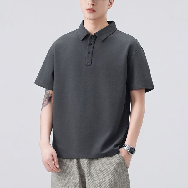 風朗寬鬆POLO短袖 - 6配色 幕峰MuFeng,POLO,短袖,上衣,男裝,夏天,百搭,網路購物,品牌服飾,2025