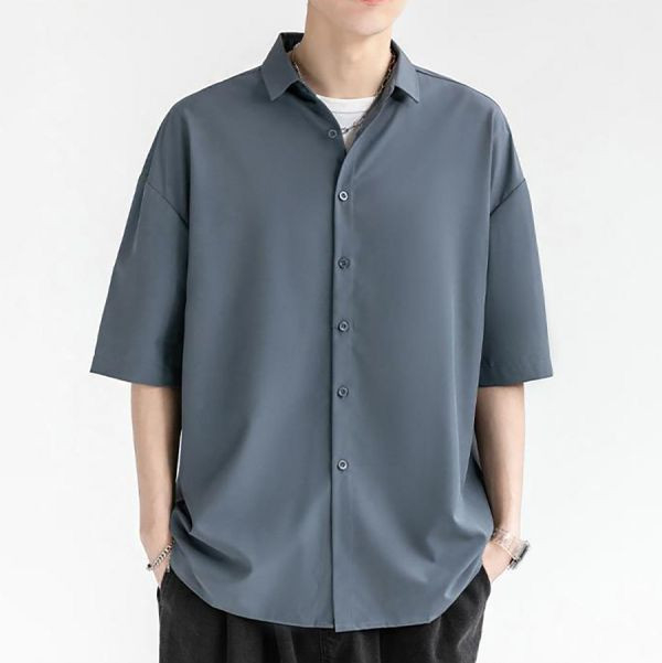 薄涼休閒襯衫短袖 - 3配色（限時特賣 - 5折） 幕峰MuFeng,男裝特賣,5折優惠,快閃活動,限時出清,網路購物,男裝品牌,超值優惠,時尚穿搭,2025特賣