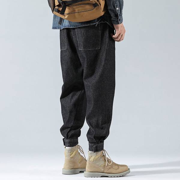 源逸哈倫束口牛仔長褲 - 2配色 幕峰,襯衫,團服,流行,免運,購物,男裝,牛仔褲,網路購物,褲子