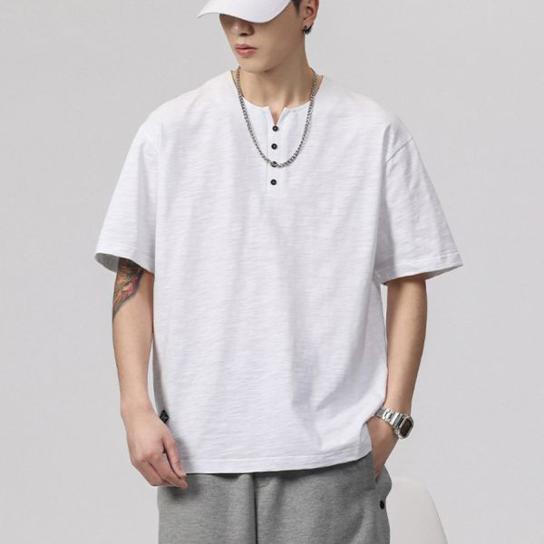 雲化排釦休閒短袖 - 4配色（限時特賣 - 5折） 幕峰MuFeng,男裝特賣,5折優惠,快閃活動,限時出清,網路購物,男裝品牌,超值優惠,時尚穿搭,2025特賣