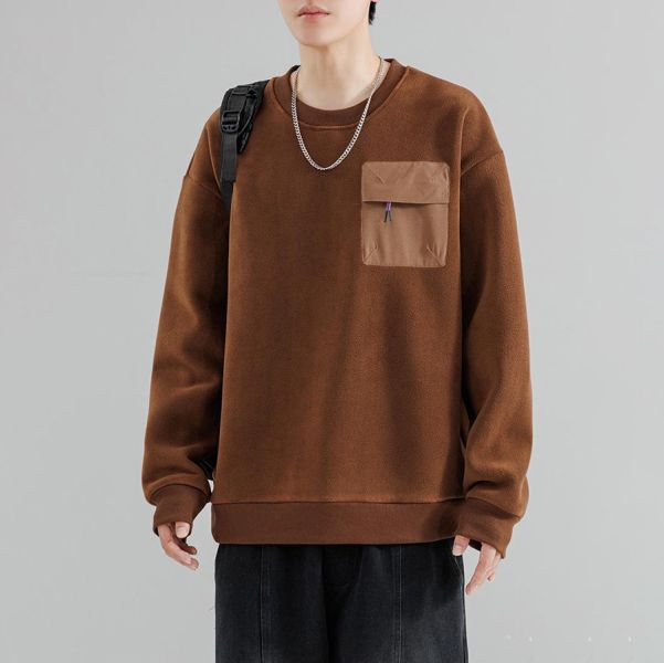 奧粒圓領毛絨休閒長袖 - 4配色 幕峰,班服,團服,外套,褲子,襯衫,男裝,牛仔褲,網路購物,購物