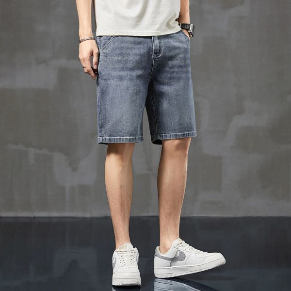 風暴牛仔直筒五分短褲 - 1配色（限時特賣 - 5折） 幕峰MuFeng,男裝特賣,5折優惠,快閃活動,限時出清,網路購物,男裝品牌,超值優惠,時尚穿搭,2025特賣
