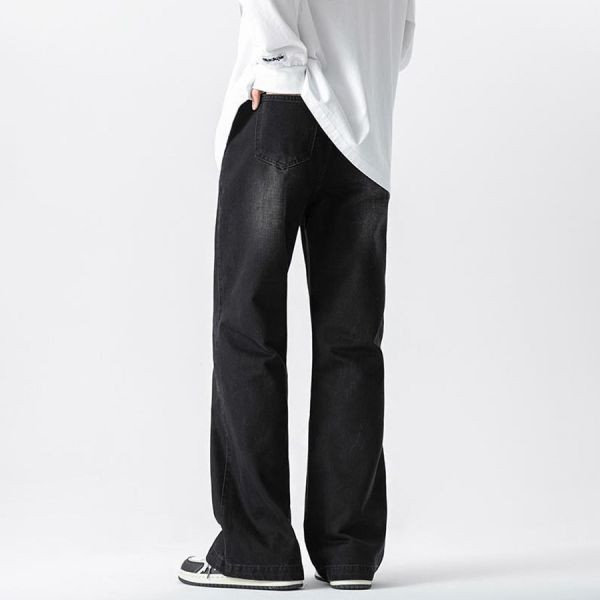 垂律寬鬆直筒微喇叭牛仔長褲 - 2配色（限時特賣 - 5折） 幕峰MuFeng,男裝特賣,5折優惠,快閃活動,限時出清,網路購物,男裝品牌,超值優惠,時尚穿搭,2025特賣