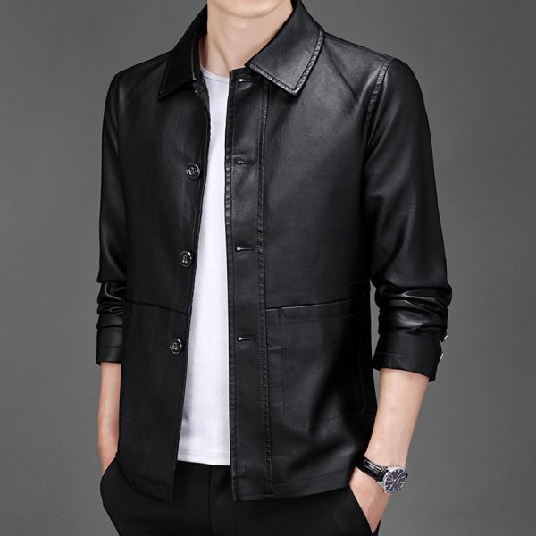 睿紳翻領皮衣外套 - 2配色 幕峰,班服,團服,流行,免運,穿搭,男裝,品牌,網購
