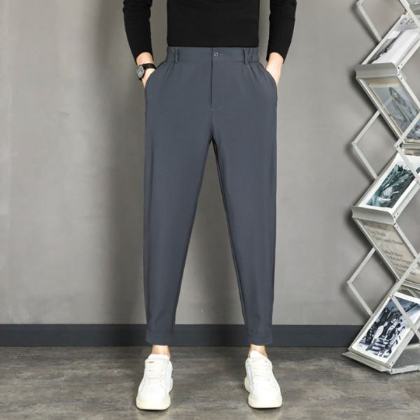 痞帥西裝束口魔鬼氈九分長褲 - 4配色（限時特賣 - 5折） 幕峰MuFeng,男裝特賣,5折優惠,快閃活動,限時出清,網路購物,男裝品牌,超值優惠,時尚穿搭,2025特賣