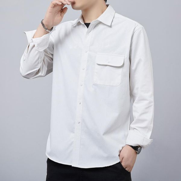 輕韻工裝休閒襯衫長袖 - 7配色 幕峰,Mufeng,牛仔,流行,上衣,褲子,外套,穿搭,印花,服飾