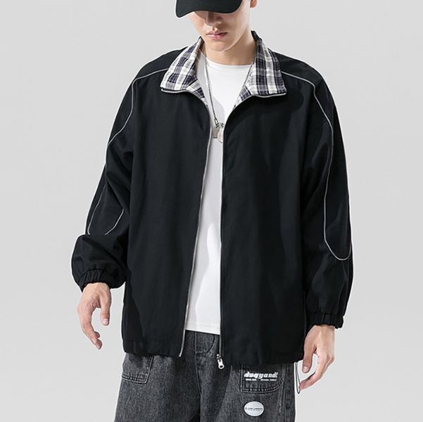單格潮流立領雙面外套 - 2配色 幕峰,班服,團服,流行,免運,穿搭,男裝,品牌,網購