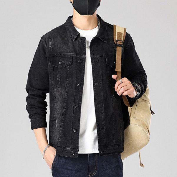 潮魂刺繡牛仔外套 - 1配色 幕峰MuFeng,牛仔外套,外套,潮流,男生穿搭,流行,刺繡,網路購物,2025,夾克