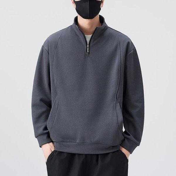 順穿半拉鍊立領雙口袋長袖 - 3配色（限時特賣 - 5折） 幕峰MuFeng,男裝特賣,5折優惠,快閃活動,限時出清,網路購物,男裝品牌,超值優惠,時尚穿搭,2026特賣