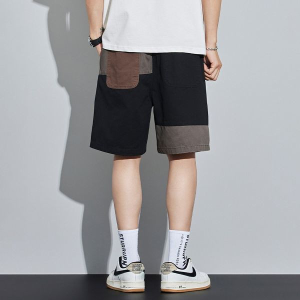 布勢撞色休閒五分短褲 - 3配色（限時特賣 - 5折） 幕峰MuFeng,男裝特賣,5折優惠,快閃活動,限時出清,網路購物,男裝品牌,超值優惠,時尚穿搭,2025特賣