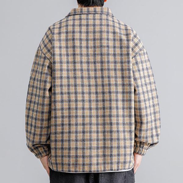 香風翻領格子休閒外套 - 3配色 幕峰,班服,團服,外套,褲子,襯衫,男裝,牛仔褲,網路購物,購物
