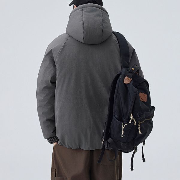 極暖防風連帽休閒保暖外套 - 4配色 幕峰MuFeng,加厚面包服,冬季外套,保暖防風,潮流男裝,連帽外套,休閒百搭,戶外禦寒,寬鬆剪裁,街頭時尚