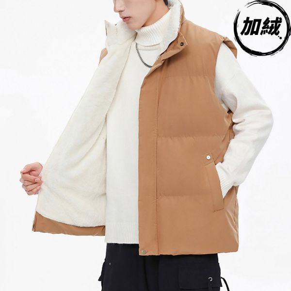 雲絨立領羽絨背心 - 3配色（加絨）（限時特賣 - 5折） 幕峰MuFeng,男裝特賣,5折優惠,快閃活動,限時出清,網路購物,男裝品牌,超值優惠,時尚穿搭,2025特賣