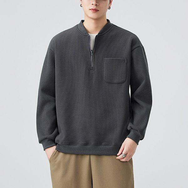 勁序重磅加厚潮流半拉鍊長袖 - 3配色（限時特賣 - 5折） 幕峰MuFeng,男裝特賣,5折優惠,快閃活動,限時出清,網路購物,男裝品牌,超值優惠,時尚穿搭,2026特賣