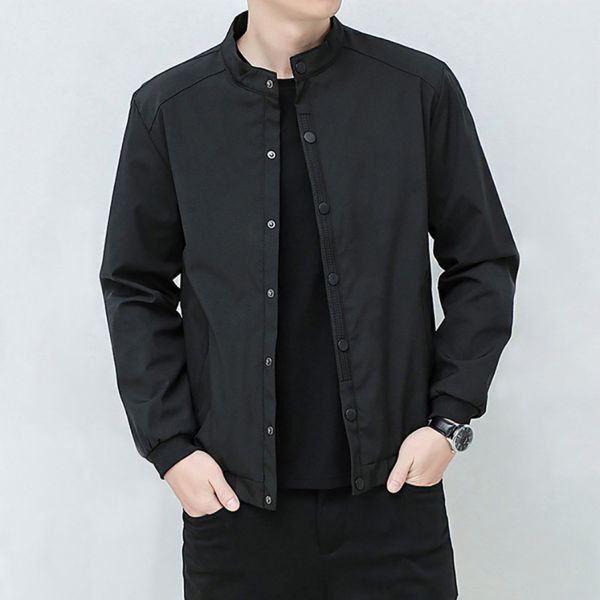 黎敦立領排釦休閒外套 - 2配色 幕峰,班服,團服,流行,免運,穿搭,男裝,品牌,網購