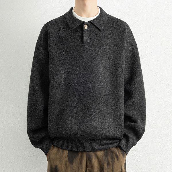 靜型翻領針織休閒長袖 - 3配色（限時特賣 - 5折） 幕峰MuFeng,男裝特賣,5折優惠,快閃活動,限時出清,網路購物,男裝品牌,超值優惠,時尚穿搭,2026特賣