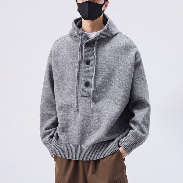 馭風針織連帽開衫長袖 - 2配色（限時特賣 - 5折） 幕峰MuFeng,男裝特賣,5折優惠,快閃活動,限時出清,網路購物,男裝品牌,超值優惠,時尚穿搭,2026特賣