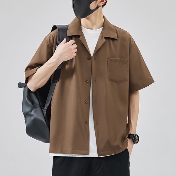 冰墜休閒襯衫短袖 - 4配色 幕峰,班服,團服,外套,褲子,襯衫,男裝,牛仔褲,網路購物,購物