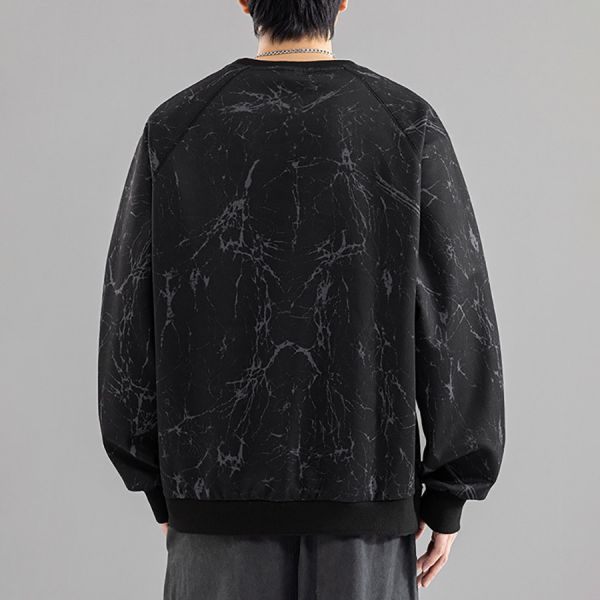 幻燒個性紮染潮流長袖 - 3配色 幕峰MuFeng,圓領長袖衛衣,扎染燒花上衣,潮流男裝,寬鬆版型上衣,大尺碼男裝,個性設計衛衣,秋冬長袖穿搭,街頭風上衣,百搭潮流單品