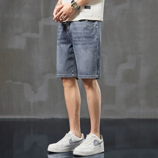 風暴牛仔直筒五分短褲 - 1配色（限時特賣 - 5折） 幕峰MuFeng,男裝特賣,5折優惠,快閃活動,限時出清,網路購物,男裝品牌,超值優惠,時尚穿搭,2025特賣