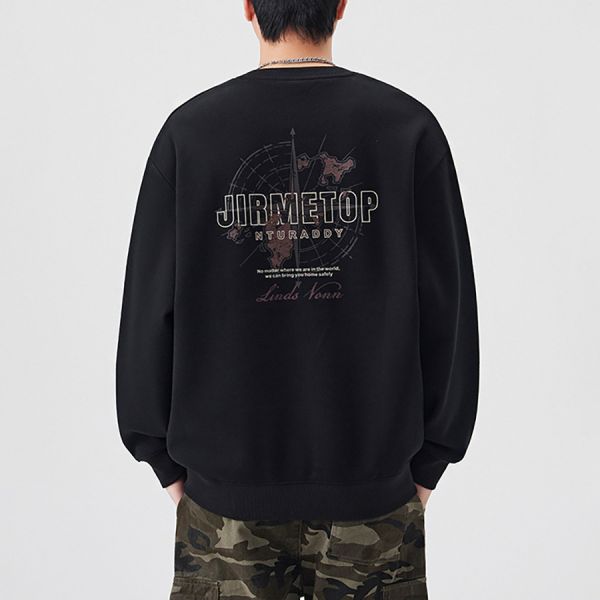 熾影重磅加厚潮流長袖 - 2配色 幕峰MuFeng,本命年衛衣,紅黑圓領衛衣,加厚套頭衫,寬鬆情侶裝,潮牌男裝,秋冬保暖上衣,街頭潮流衛衣,重磅紅色黑色上衣,休閒外套