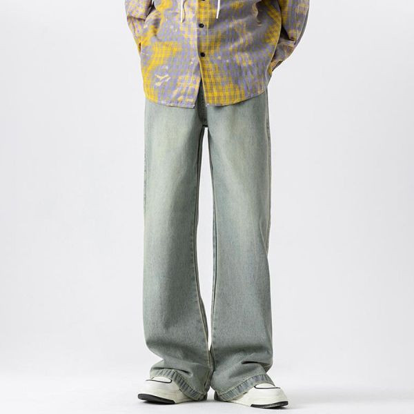 垂律寬鬆直筒微喇叭牛仔長褲 - 2配色（限時特賣 - 5折） 幕峰MuFeng,男裝特賣,5折優惠,快閃活動,限時出清,網路購物,男裝品牌,超值優惠,時尚穿搭,2025特賣