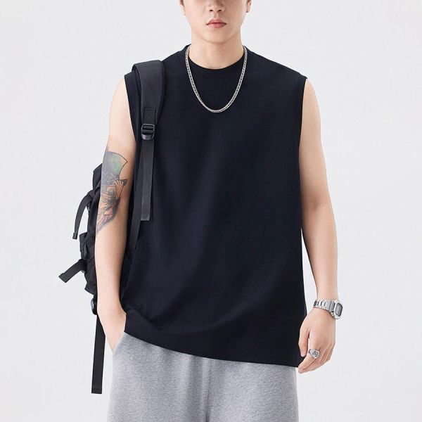 簡約涼感休閒無袖背心 - 3配色 幕峰MuFeng,無袖背心男,美式背心,夏季背心男,涼感背心,速乾背心,寬鬆背心,運動背心男,休閒背心,男士內搭背心