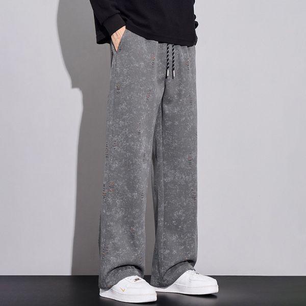 衛尚小破洞休閒直筒長褲 - 3配色（限時特賣 - 5折） 幕峰MuFeng,男裝特賣,5折優惠,快閃活動,限時出清,網路購物,男裝品牌,超值優惠,時尚穿搭,2026特賣