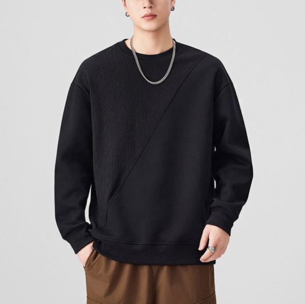 拼象重磅拼接休閒長袖 - 3配色（限時特賣 - 5折） 幕峰MuFeng,男裝特賣,5折優惠,快閃活動,限時出清,網路購物,男裝品牌,超值優惠,時尚穿搭,2025特賣