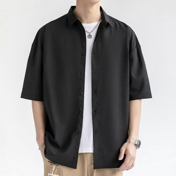 薄涼休閒襯衫短袖 - 3配色（限時特賣 - 5折） 幕峰MuFeng,男裝特賣,5折優惠,快閃活動,限時出清,網路購物,男裝品牌,超值優惠,時尚穿搭,2025特賣