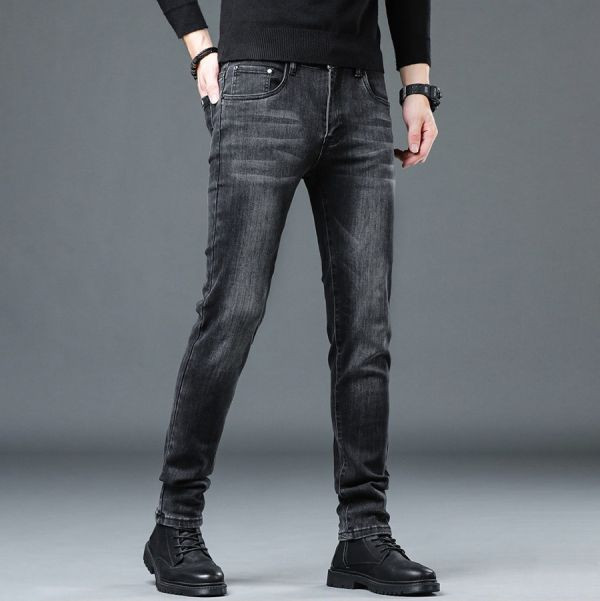 夜幕彈力休閒牛仔長褲 - 1配色（限時特賣 - 5折） 幕峰MuFeng,男裝特賣,5折優惠,快閃活動,限時出清,網路購物,男裝品牌,超值優惠,時尚穿搭,2025特賣