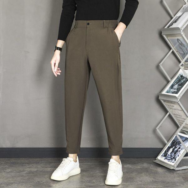 痞帥西裝束口魔鬼氈九分長褲 - 4配色（限時特賣 - 5折） 幕峰MuFeng,男裝特賣,5折優惠,快閃活動,限時出清,網路購物,男裝品牌,超值優惠,時尚穿搭,2025特賣