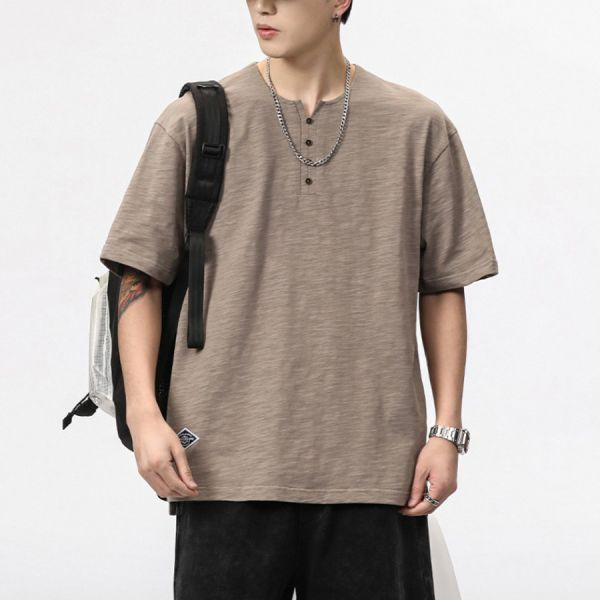 雲化排釦休閒短袖 - 4配色（限時特賣 - 5折） 幕峰MuFeng,男裝特賣,5折優惠,快閃活動,限時出清,網路購物,男裝品牌,超值優惠,時尚穿搭,2025特賣