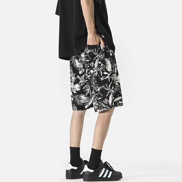 海澈水墨印花休閒五分短褲 - 2配色（限時特賣 - 5折） 幕峰MuFeng,男裝特賣,5折優惠,快閃活動,限時出清,網路購物,男裝品牌,超值優惠,時尚穿搭,2025特賣