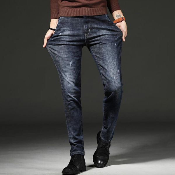 雄豪彈力修身牛仔長褲 - 1配色（限時特賣 - 5折） 幕峰MuFeng,男裝特賣,5折優惠,快閃活動,限時出清,網路購物,男裝品牌,超值優惠,時尚穿搭,2026特賣