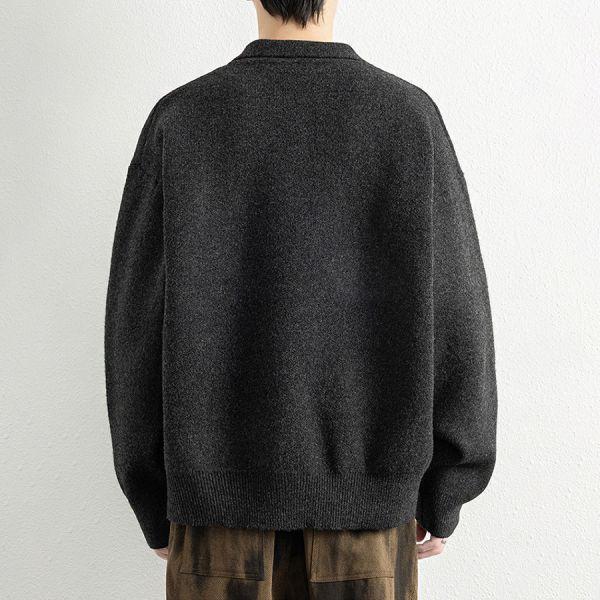 靜型翻領針織休閒長袖 - 3配色（限時特賣 - 5折） 幕峰MuFeng,男裝特賣,5折優惠,快閃活動,限時出清,網路購物,男裝品牌,超值優惠,時尚穿搭,2026特賣