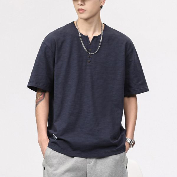 雲化排釦休閒短袖 - 4配色（限時特賣 - 5折） 幕峰MuFeng,男裝特賣,5折優惠,快閃活動,限時出清,網路購物,男裝品牌,超值優惠,時尚穿搭,2025特賣