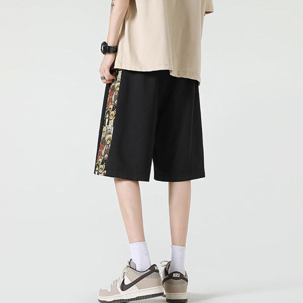 熊牆拼接休閒短褲 - 4配色（限時特賣 - 5折） 幕峰MuFeng,男裝特賣,5折優惠,快閃活動,限時出清,網路購物,男裝品牌,超值優惠,時尚穿搭,2025特賣