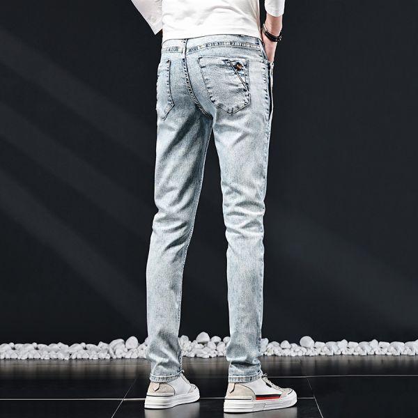 雪乳彈力修身牛仔長褲 - 1配色（限時特賣 - 5折） 幕峰MuFeng,男裝特賣,5折優惠,快閃活動,限時出清,網路購物,男裝品牌,超值優惠,時尚穿搭,2026特賣