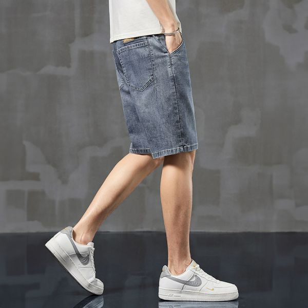 風暴牛仔直筒五分短褲 - 1配色（限時特賣 - 5折） 幕峰MuFeng,男裝特賣,5折優惠,快閃活動,限時出清,網路購物,男裝品牌,超值優惠,時尚穿搭,2025特賣