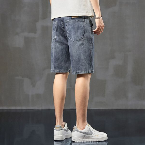 風暴牛仔直筒五分短褲 - 1配色（限時特賣 - 5折） 幕峰MuFeng,男裝特賣,5折優惠,快閃活動,限時出清,網路購物,男裝品牌,超值優惠,時尚穿搭,2025特賣